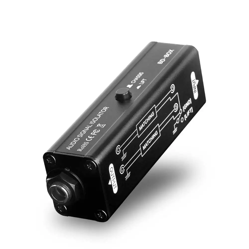 Audio Music Isolator - Isolator Loop Tanah AUX 6.35MM Portabel