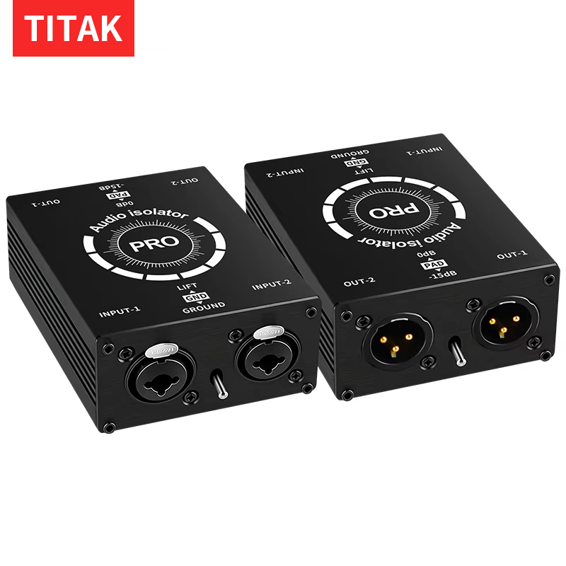 Audio Music Isolator - Isolator Audio Profesional 6.5mm XLR 2CH,