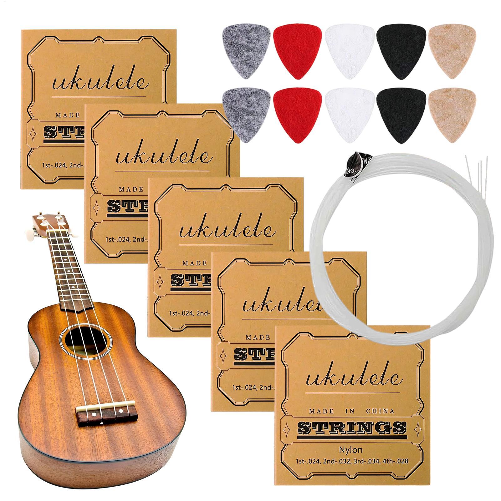 Ukulele Beginner Kit - 5 Set Kit Senar Ukulele Senar