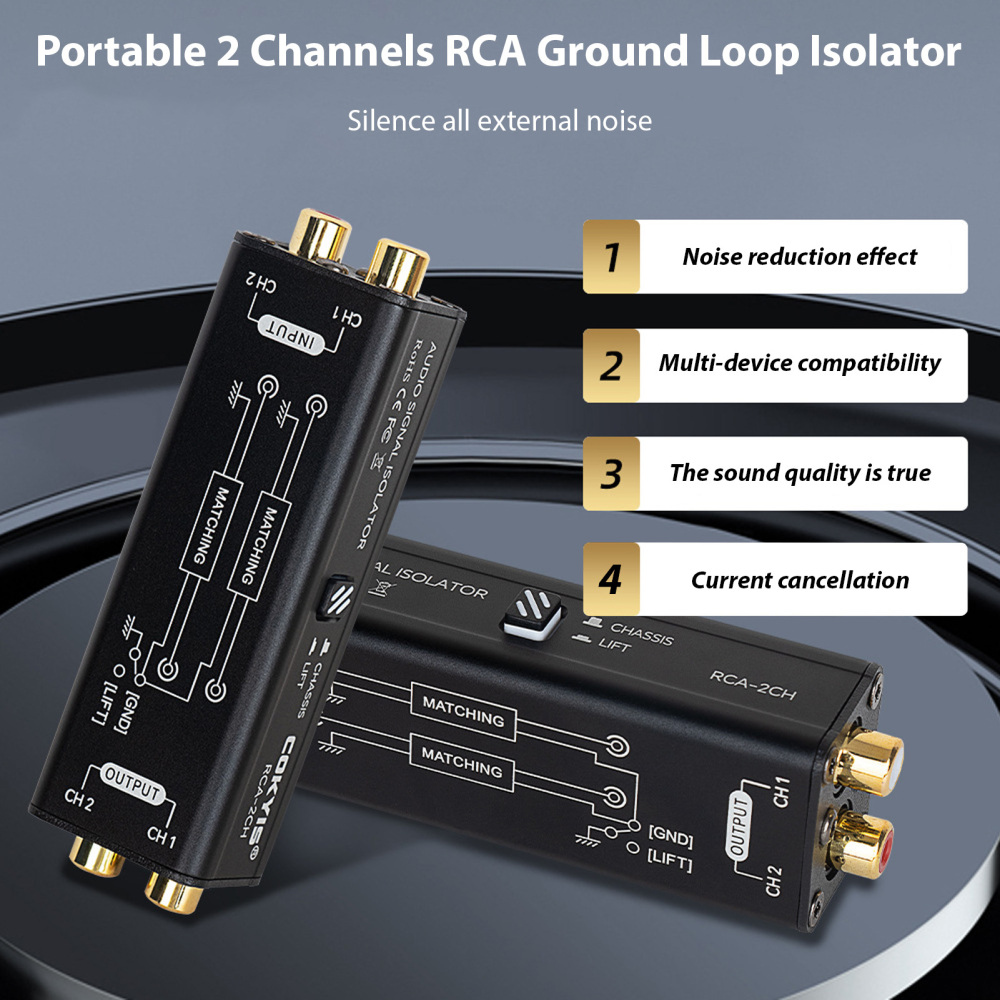 Isolator Loop tanah RCA 2 salu - Audio Music Isolator ulasan dan harga