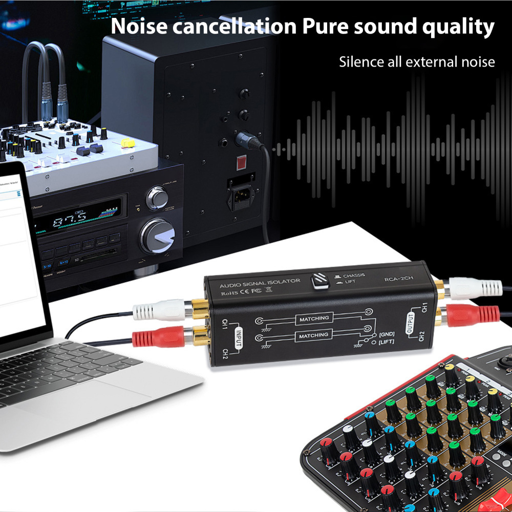 Isolator Loop tanah RCA 2 salu - Audio Music Isolator ulasan dan harga