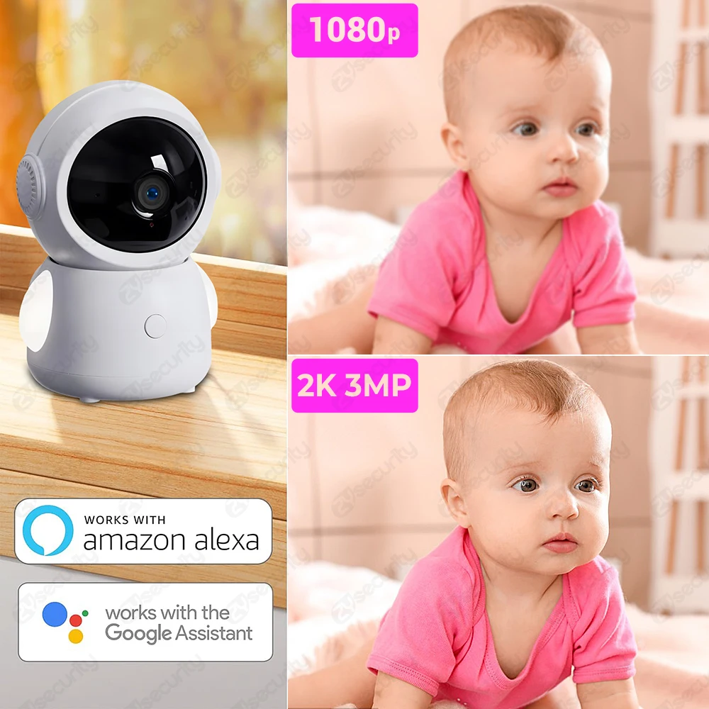 2K 3MP Wifi Monitor bayi denga - Audio Music Google ulasan dan harga