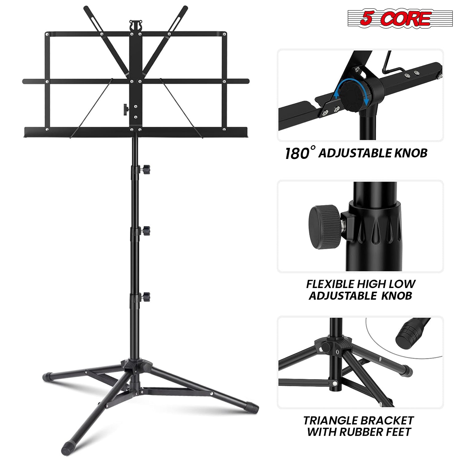 Stand Musik 5 Core Untuk Not M - Music Stand Folding ulasan dan harga
